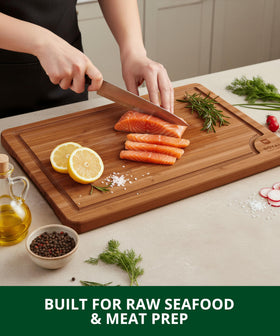 ROYAL CRAFT WOOD easy-clean finish keeps boards fresh.