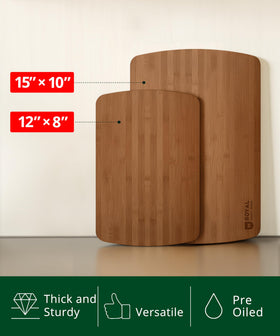 ROYAL CRAFT WOOD board shows deep juice groove catching liquids