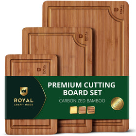 ROYAL CRAFT WOOD cutting board set 15x10 inches, ideal for versatile meal prep.