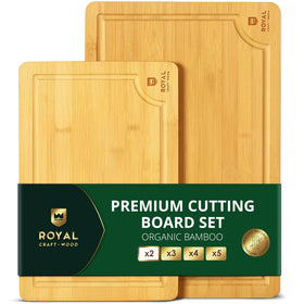 ROYAL CRAFT WOOD large cutting board 15x10 for meal prep and serving