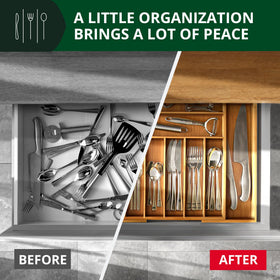 ROYAL CRAFT WOOD deep compartments accommodate large utensils