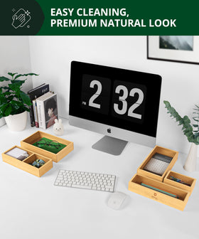 ROYAL CRAFT WOOD deep compartments maximize jewelry visibility and storage capacity.