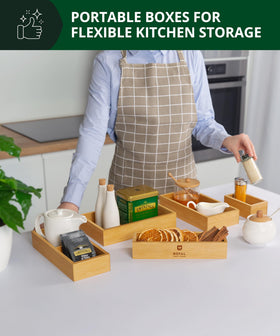 ROYAL CRAFT WOOD bamboo storage crafted from sustainable material for eco-friendly organization.
