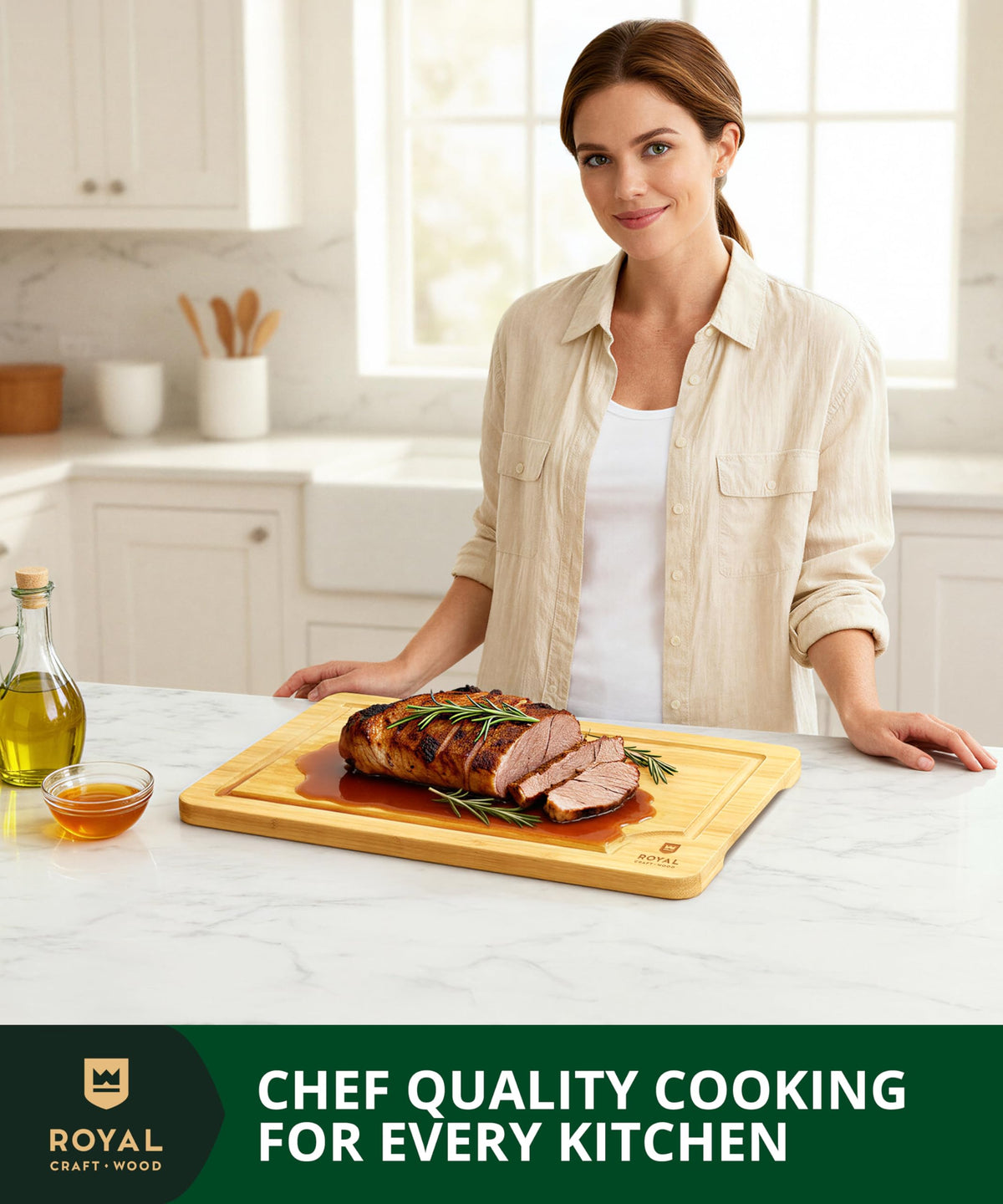 ROYAL CRAFT WOOD eco-friendly bamboo construction supports sustainable kitchen use.