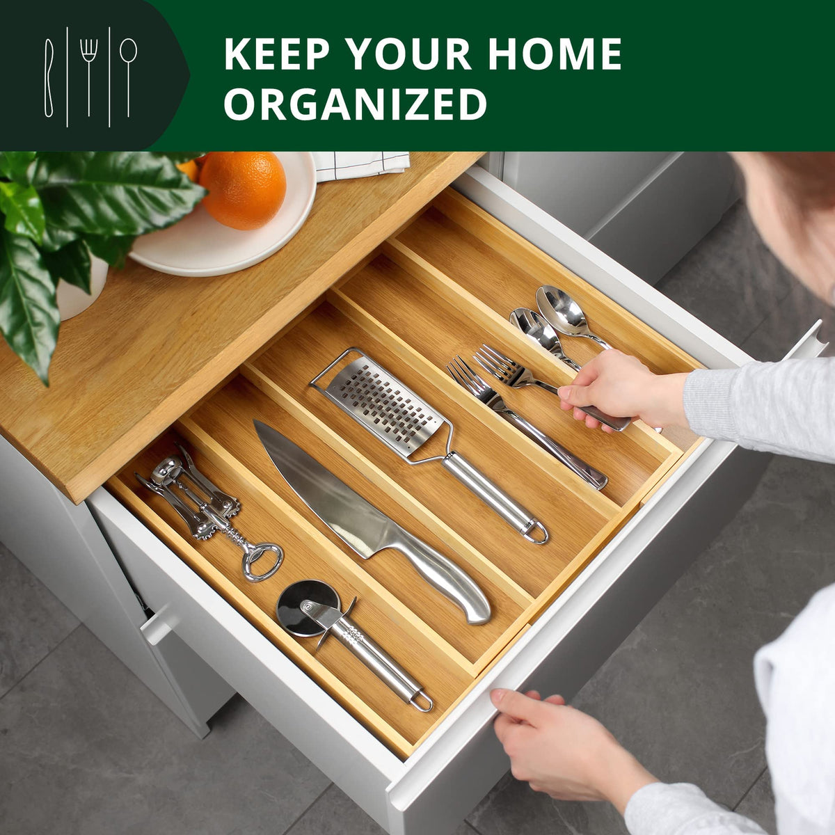 ROYAL CRAFT WOOD eco-friendly bamboo storage solution for drawers