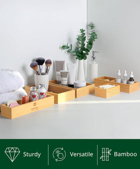 ROYAL CRAFT WOOD jewelry organizer trays prevent tangles and maximize visibility.