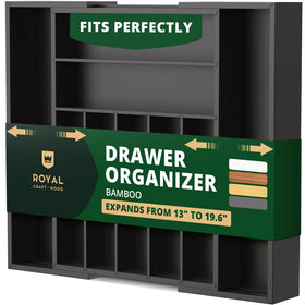 Royal Craft Wood luxury bamboo drawer organizer for a tidier kitchen drawer