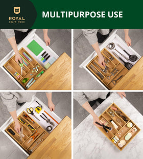 Natural bamboo finish complements modern kitchen decor.