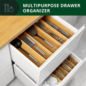 ROYAL CRAFT WOOD natural bamboo organizer complements any kitchen decor
