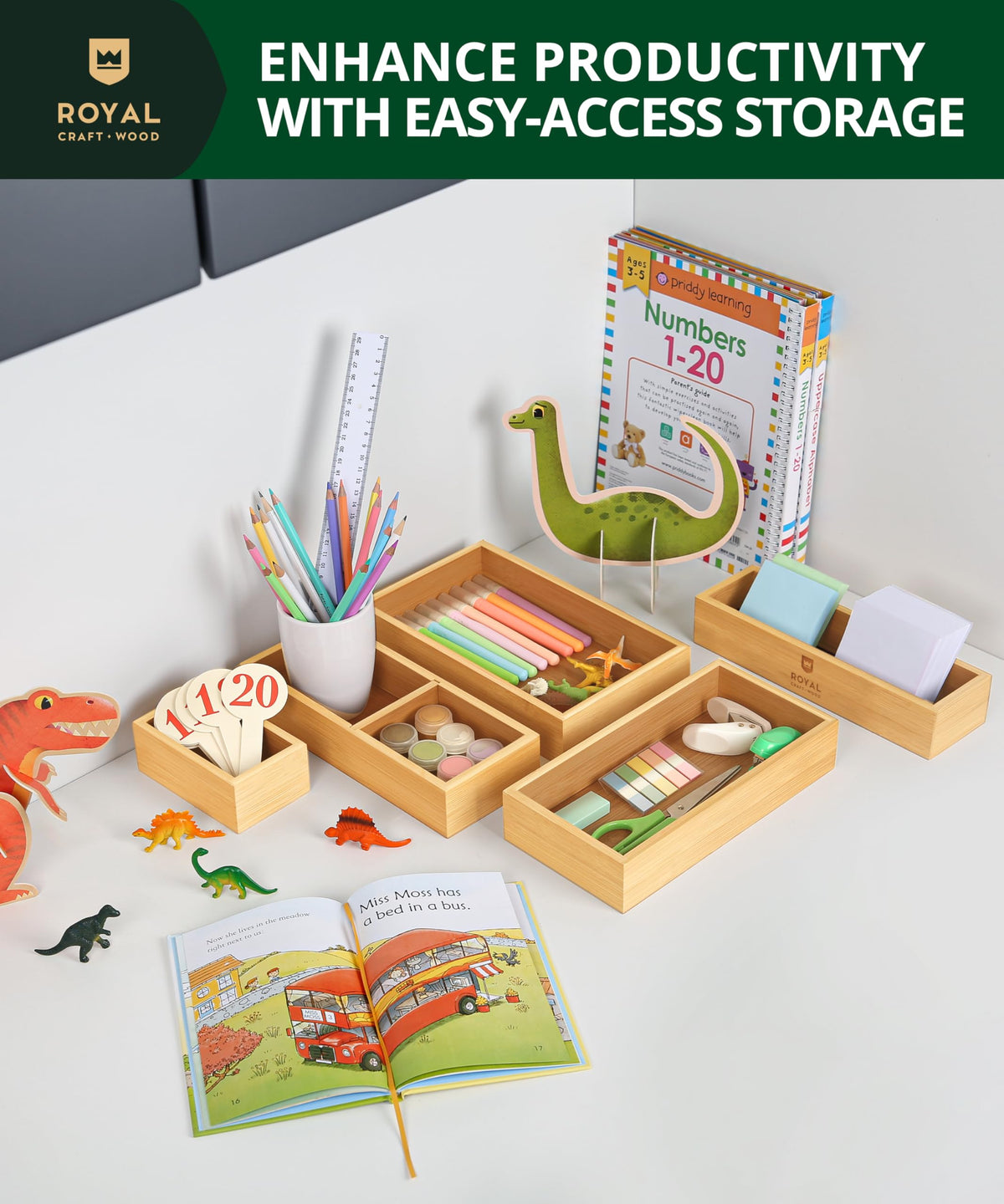 ROYAL CRAFT WOOD small drawer boxes customizable for tight spaces and flexibility.