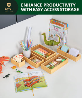 ROYAL CRAFT WOOD small drawer boxes customizable for tight spaces and flexibility.