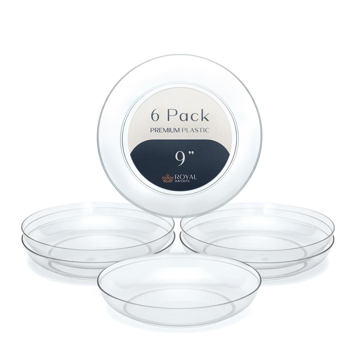 Royal Imports clear plastic saucer tray showing crystal clarity for plant displays