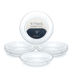 Royal Imports clear plastic saucer tray showing crystal clarity for plant displays