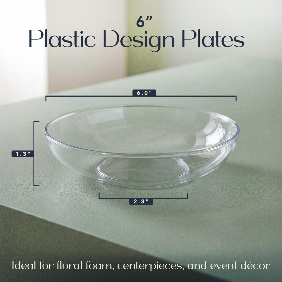 Royal Imports low pie plate clear 6-inch for wedding centerpieces or desserts.