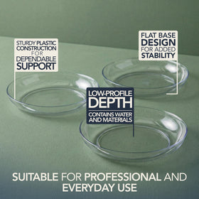 Royal Imports transparent tray prevents yellowing while highlighting water-filled arrangements