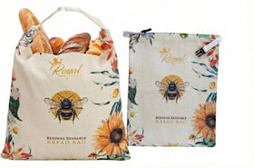 Royal Kitchen two-pack XL bread bags ideal for long loaves
