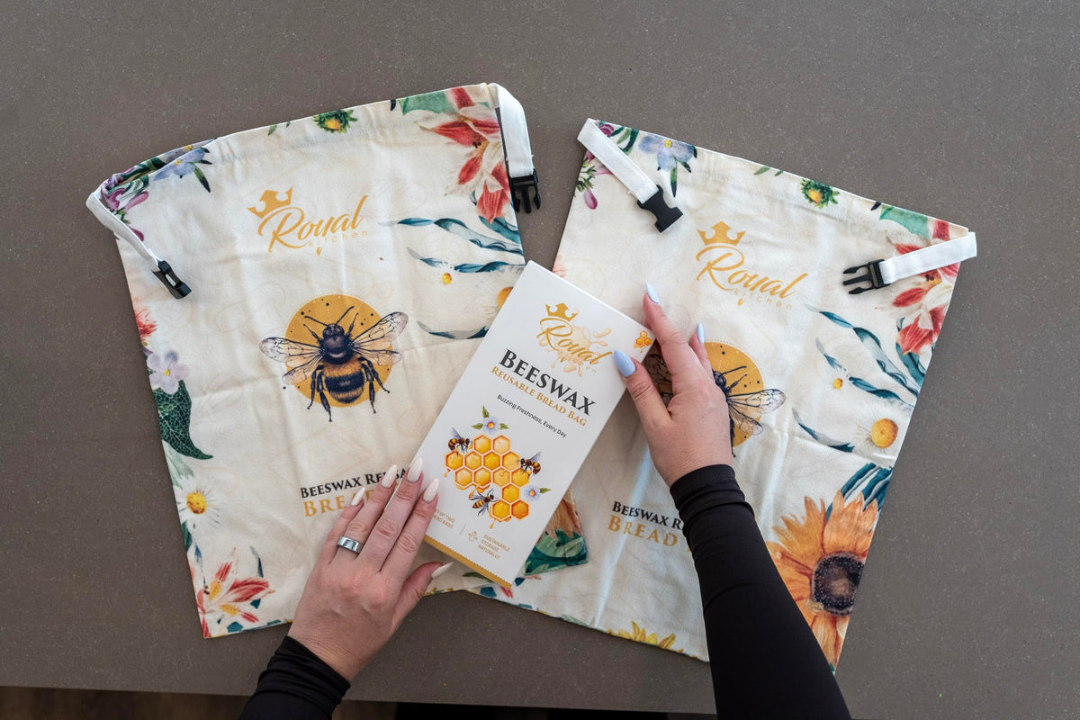 Royal Kitchen beeswax bread bags make an eco-friendly gift for bakers