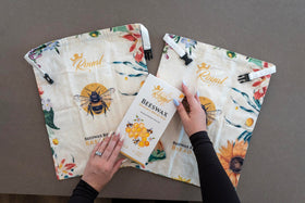 Royal Kitchen beeswax bread bags make an eco-friendly gift for bakers