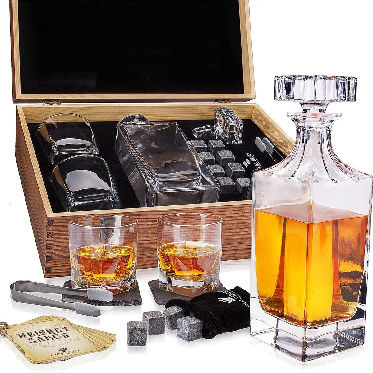 Royal Reserve whiskey decanter 24oz bottle for elegant pours