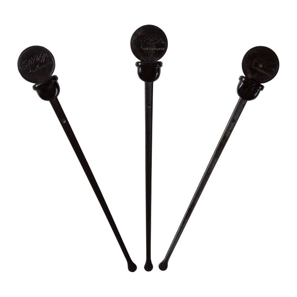 Royal StixToGo 4.75-inch black Stix with 200-pack for spill-free lids