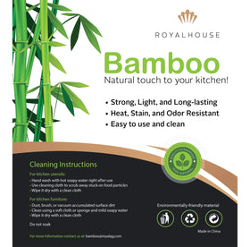 RoyalHouse bamboo roll-top bread box being wiped for simple cleaning maintenance.