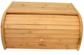 RoyalHouse bamboo roll-top bread box material close-up highlights eco-friendly bamboo.