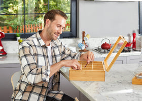 RoyalHouse bamboo tea storage gift-ready packaging suits housewarming and gifting.