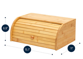 RoyalHouse bamboo bread box displayed on a countertop