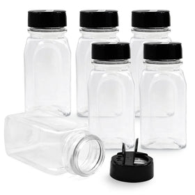 RoyalHouse 6 pack spice jars front view for organized pantry storage