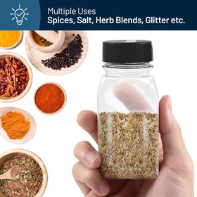 RoyalHouse spice jars flip top lid ideal for shaking and pouring
