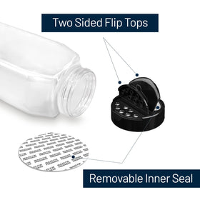 RoyalHouse two-sided flip-top lids for shaking or pouring spices.