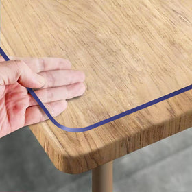 Royhom clear table protector on a dining table showing scratch and spill protection
