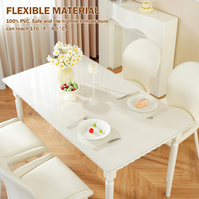 Royhom waterproof PVC table protector ready for dining and quick cleanup