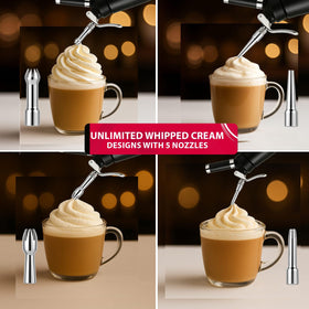 ROYLO GLOBE in action on a dessert for bakery-quality topping.