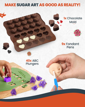RFAQK fondant tools set for detailed sugar decorations.