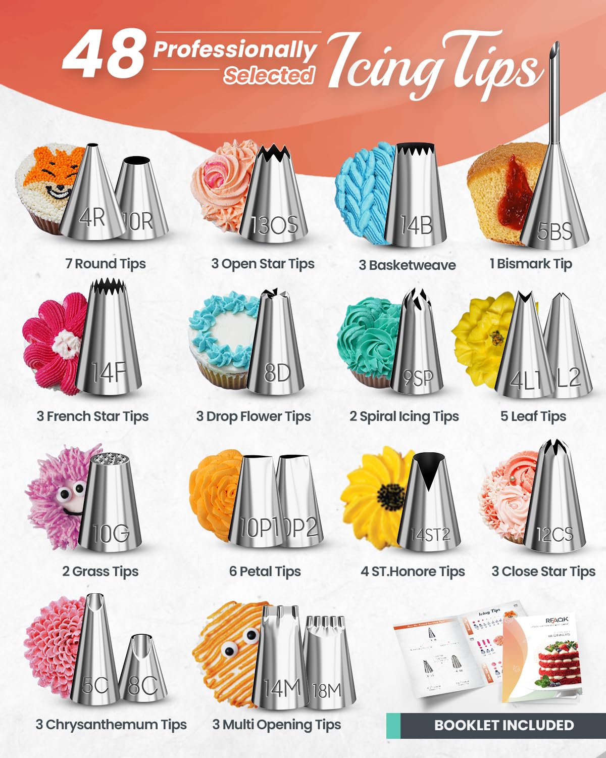 RFAQK cake scrapers and leveler for even frosting and clean edges