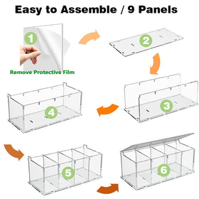 RR RAXMIN acrylic lid on the capsule holder showing secure, tidy display