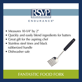 RSVP International Endurance collection image shows six-prong fork ready for batters