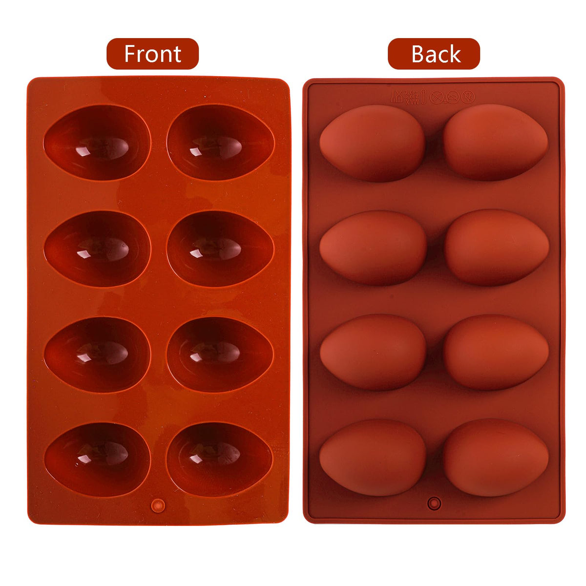 Rthjsfj Easter molds filled with chocolate eggs ready to set