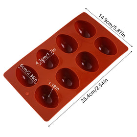Close-up of Rthjsfj egg molds highlighting flexible silicone for easy release