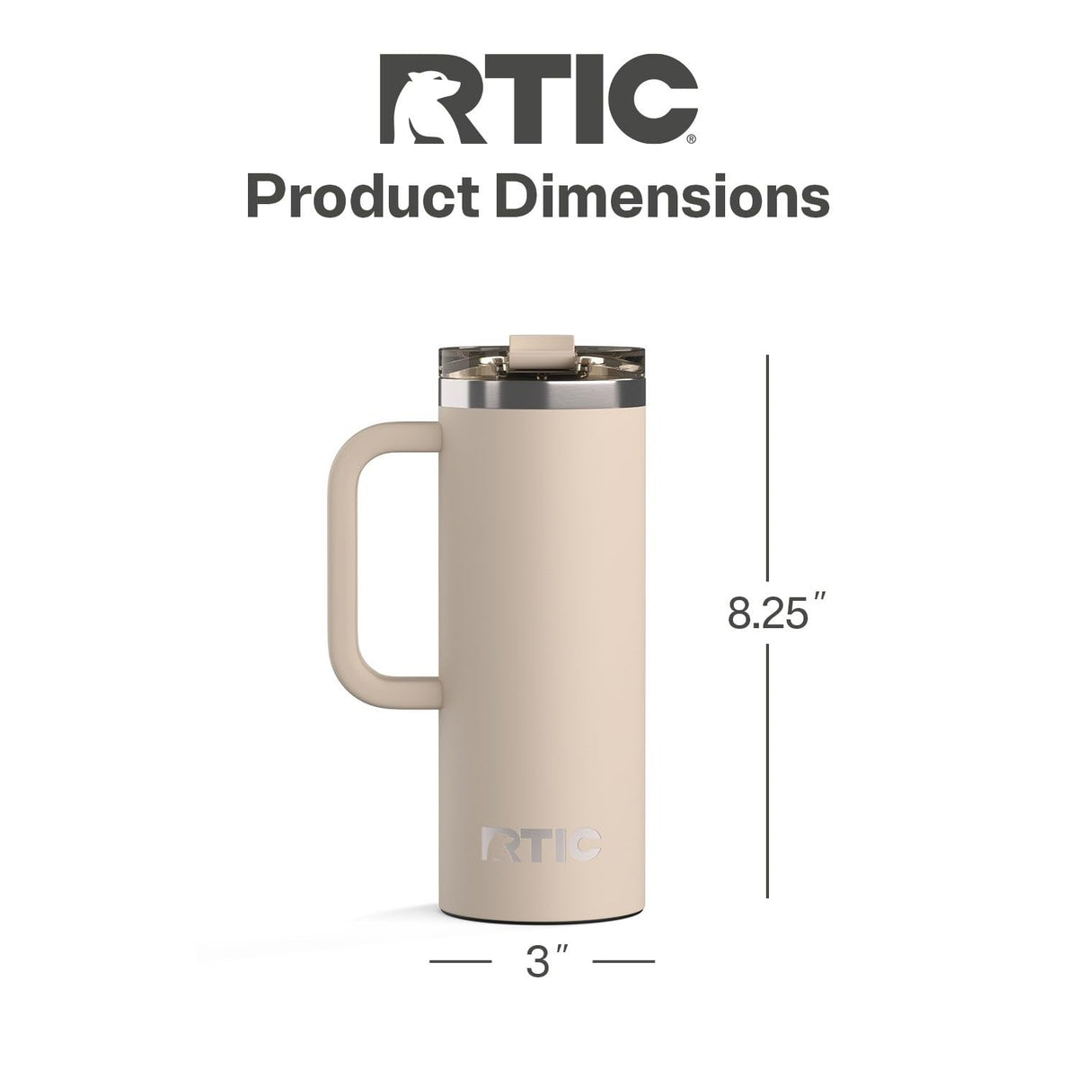 RTIC 18-8 stainless steel construction delivers durable, BPA-free performance.