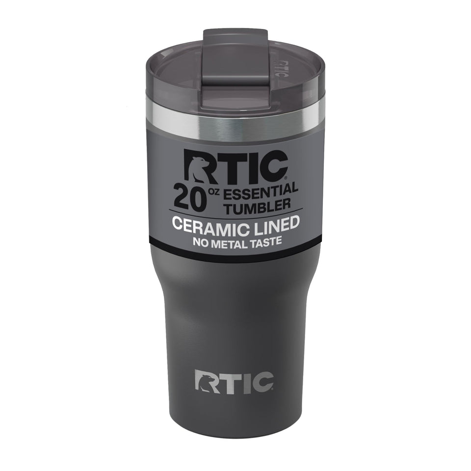 RTIC 20oz Essential Tumbler with ceramic-lined interior for pure taste in every sip.