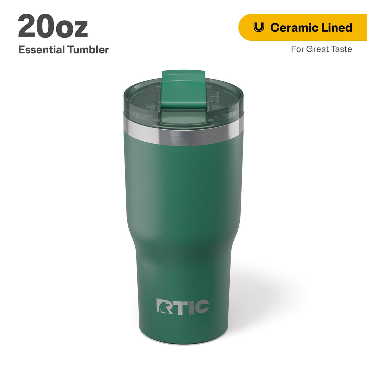 RTIC 20oz tumbler demonstrating double-wall insulation keeps drinks cold longer