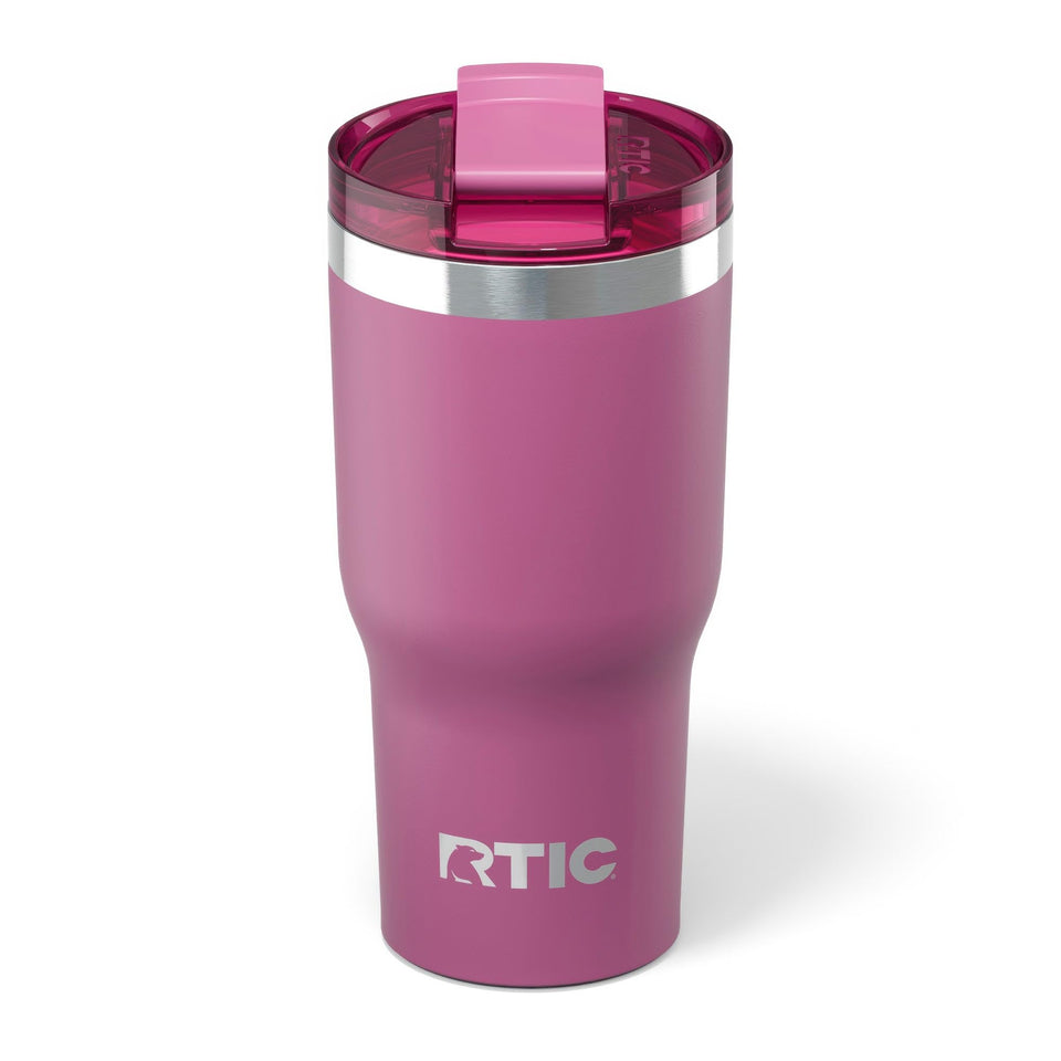 RTIC 20oz Essential Tumbler with lid, ceramic-lined interior preserves clean flavor on the go.
