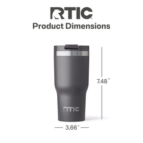 RTIC 20oz Essential Tumbler with wide mouth for easy cleaning and ice addition.
