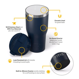 RTIC 30oz Essential Tumbler 18/8 stainless steel durability