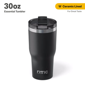 RTIC 30oz Essential Tumbler ceramic-lined interior showcasing pure taste on the go.