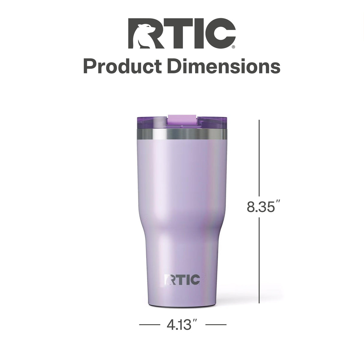 RTIC 30oz Essential Tumbler lavender glitter durable 18/8 stainless steel construction