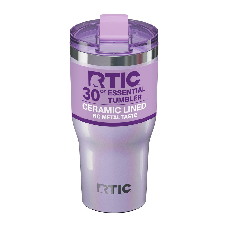RTIC 30oz Essential Tumbler lavender glitter front view for on-the-go hydration
