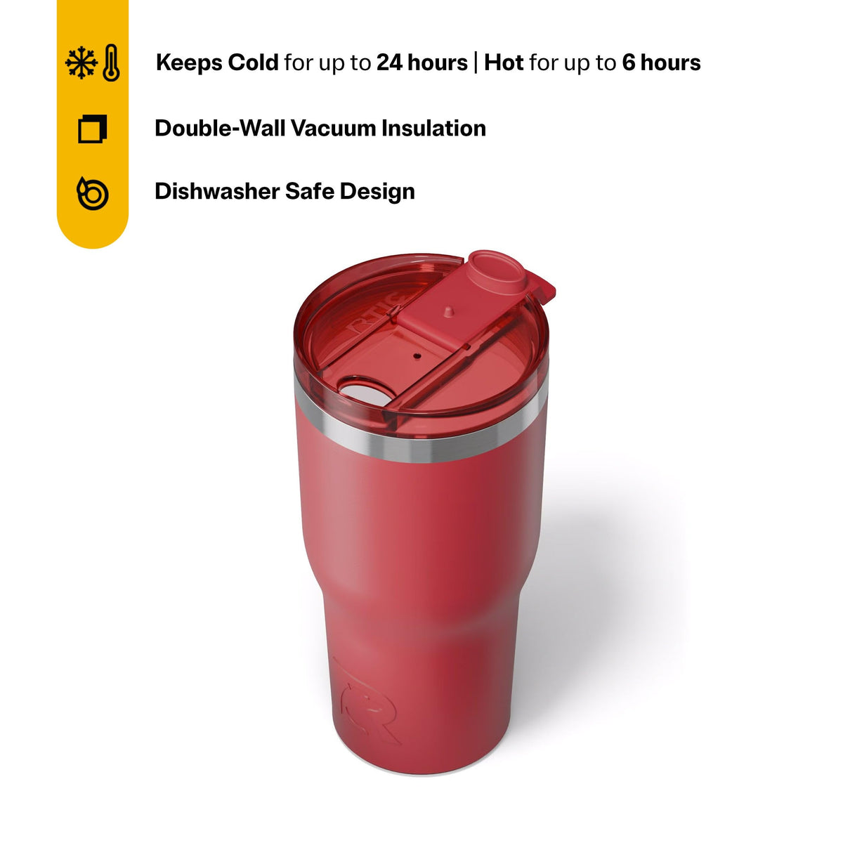 RTIC 30oz Essential Tumbler shows durable stainless steel construction for everyday use.